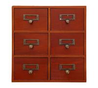 BESTOYARD Cassettiera in Legno a 3 Livelli Impilabile per Scrivania | Divisori per Schede, Organizzazione Efficiente, per Note e Trucco, Design Minimalista