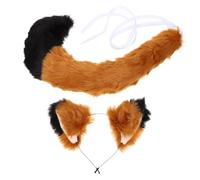 BESTOYARD Cerchietto Adorabile e Originale Orecchie di Volpe per Chioma in Peluche Decorativo per Feste e Foto Coda Abbinata Accessorio Chioma Bambina