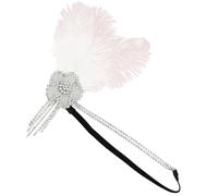 BESTOYARD Cerchietto Chioma Donna 1920s Piume Finte e Nappine, Elegante Accessorio Flapper per Festa a Tema, Comodo e Raffinato per Party e Fotografia
