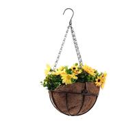 BESTOYARD Cesto Appeso Fiori Artificiali in Ferro e Plastica, 7 Modelli | Decorazione Romantica per Balcone e Cortile, Resistente All'usura, Aspetto Naturale e Raffinato