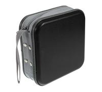 BESTOYARD Custodia Per Cd e Dvd Dischi Organizer Portatile Rigida Con Chiusura Zip Design Protettivo Per Viaggi Auto e Casa Borsa Nera Per Archiviazione Discografica