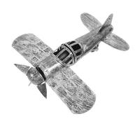 BESTOYARD Decorazione Retro Metallo per Adulti di Aeroplano con Base Design Pratico e Stile Vintage Perfetta per Ufficio o Studio per Appassionati di Aviazione
