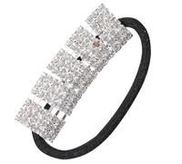BESTOYARD Fascia Elastica per Chioma Argento, 4 Pezzi, Tessuto Stretch Non Tira Né Segna, Accessori Chic per Feste di Compleanno e Regali