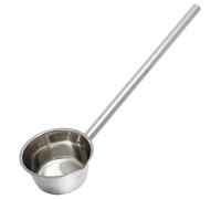 BESTOYARD Mestolo con manico allungato per gestire le piante e i creatori d'acqua Scoop per interni, annaffiatoio con manico, cucchiaio da cucina in acciaio inox, argento