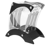 BESTOYARD Porta Coltelli Acrilico Nero Resistente e Traspirante Organizer Cucina con Base Traforata Ceppo Smontabile Facile da Pulire Capacità Fino Coltelli Dimensioni Compatte