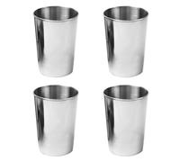 BESTOYARD Set 4 Pezzi Tazze da Caffè in Acciaio Inossidabile 350ml Base Stabile per Campeggio e Uso Esterno, Tazzine da Caffè Resistenti e Multifunzionali