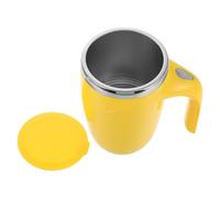 BESTOYARD Tazza da Caffè Elettrica Agitazione Magnetica Automatica, Capacità 380ml, in Plastica Gialla, Avvio un Pulsante, per Casa e Attività All'aperto