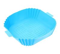 BESTOYARD Teglia in Silicone Blu per Friggitrice ad Aria Riutilizzabile, Resistente al Calore, Antiaderente, Previene Attaccamenti, per Dim Sum e Dumplings