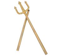 BESTOYARD Tridente di Plastica Finitura Dorata Lussuosa, Design Sicuro e Facile da Montare, Accessorio per Costume Diabolico per Feste a Tema Re e Oceano