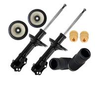 BESTPRICE 2x ammortizzatore a gas a pressione anteriore a doppia camera d'aria incl. cuscinetto del puntone e kit di protezione dalla polvere