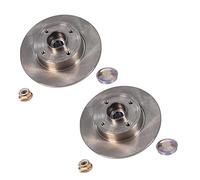 BESTPRICE 2x Dischi freno posteriori Ø 240 mm completi di cuscinetto ruota Compatibili con RENAULT CLIO, MEGANE, MODUS/GRAND MODUS (F/JP0_), TWINGO II (CN0_), WIND (E4M_)