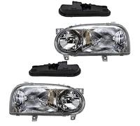 BESTPRICE 2x fari principali anteriori sinistro + destro H1 senza servomotore, compatibili con VW GOLF III (1H1), GOLF III Cabriolet (1E7), GOLF III Variant (1H5)