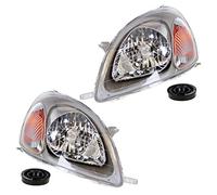 BESTPRICE 2x fari principali anteriori sinistro + destro H4 con servomotore per livellamento fari per tipo Ichikoh, compatibile con TOYOTA YARIS (_P1_)