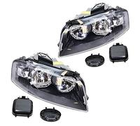 BESTPRICE 2x fari principali anteriori sinistro + destro H7 con servomotore per il livellamento dei fari, compatibile con AUDI A3 (8P1), A3 Sportback (8PA)