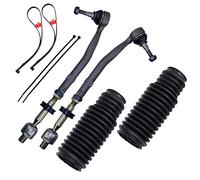 BESTPRICE 2x tiranti incl. estremità dei tiranti anteriori destra e sinistra 2x set di cuffie per lo sterzo Compatibile con BMW Serie 5 (E39), Serie 5 Touring (E39)