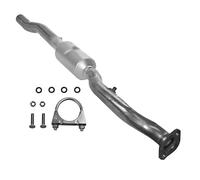 BESTPRICE Convertitore catalitico incluso materiale di montaggio Compatibile con AUDI A3 (8P1), A3 Sportback (8PA), VW GOLF 5 (1K1), TOURAN (1T1, 1T2)
