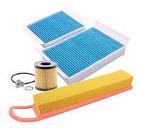 BESTPRICE Set di filtri di ispezione con 1 filtro dell'olio, 1 filtro dell'aria, 2 filtri abitacolo, 1 tappo di scarico dell'olio con anello di tenuta.