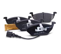 BESTPRICE set di pastiglie freno asse anteriore incl. contatto di segnalazione usura Pastiglie freno Pastiglie freno anteriore con contatto di segnalazione Indicatore di usura, 4 pezzi