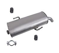 BESTPRICE Set di silenziatori di scarico 1x Silenziatore posteriore, con materiale di montaggio Compatibile con PEUGEOT 206 CC (2D), 206 Hatchback (2A/C)