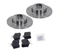 BESTPRICE Set freni asse posteriore incl. dischi freno Ø 268 mm pieni + pastiglie freno posteriori, compatibile con CITROËN C4 GRAND PICASSO I (UA_), C4 PICASSO I (UD_)