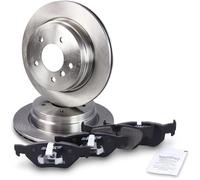 BESTPRICE Set freni asse posteriore incl dischi freno Ø 300mm ventilati + pastiglie freno posteriori compatibile con BMW Serie 1 (E81), 1 (E87), 3 (E90) (E93) (E92) (E91), X1 (E84)