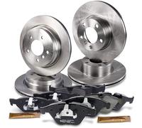 BESTPRICE Set freni incl dischi freno anteriori Ø 312mm + posteriori Ø 300mm + pastiglie freno anteriori e posteriori compatibile con BMW 3 (E90) (E93) (E92) (E91), X1 (E84)