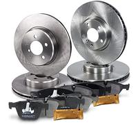 BESTPRICE Set freni incl. dischi freno anteriori Ø 348 mm + posteriori Ø 345 mm + pastiglie freno anteriori e posteriori, compatibile con BMW Serie 5 Gran Turismo (F07), 7 (F01, F02, F03, F04)