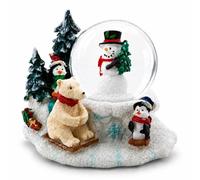 BESTPYSANKY Cheerful Snowman, Polar Bear And Penguins Mini Snow Globe