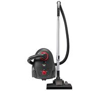 Bestron Aspirapolvere con sacchetto, aspirapolvere a pavimento con 3 sacchetti per aspirapolvere, asta telescopica da 94 cm e bocchetta reversibile, raggio d'azione 7,5 m, HEPA12 lavabile e