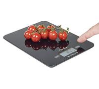 Bestron Bilancia digitale con schermo LCD, Capacità 5 kg, Precisione a 1 g, Vetro, Nero