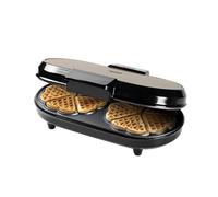 Bestron Doppio waffle per forma di cuore, doppio waffle a forma di cuore, con semaforo e rivestimento antiaderente, 1200 Watt, colore: beige
