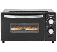 Bestron Fornetto compatto con fonte di calore superiore e inferiore, 9 litri, 800 Watt, Nero