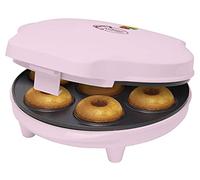 Bestron macchina per ciambelle elettrica, Donut Maker per 7 ciambelle piccole, incl. antiaderente & indicatoro luminso, 700 watt, colore: Rosa