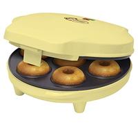 Bestron macchina per ciambelle elettrica, Donut Maker per 7 ciambelle piccole, incl. antiaderente & indicatoro luminso, 700 watt, colore: giallo