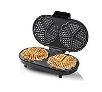 BESTRON Piastra doppia per waffle a forma di cuore classica con vaporiera e rivestimento antiaderente, 1200 Watt, colore: rame