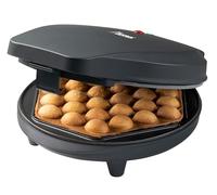 Bestron Piastra per Waffle Bubble, macchina per waffle Bubble per riempire con gelato, cioccolato o frutta, con spia di cottura e rivestimento antiaderente, 700 Watt, Colore: Nero Opaco