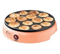 Bestron Pofferjes Maker - Mini macchina per pancake 14 pezzi - Piastra antiaderente 40 x 26 cm - Riscaldamento rapido - Maniglie Cool Touch - Piedini antiscivolo - Facile da pulire
