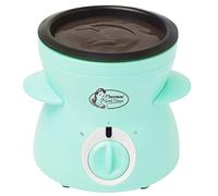 Bestron Set di fonduta al cioccolato per 2 persone, con 10 spiedini, 10 forchette e 1 spatola, 25 Watt, colore: menta