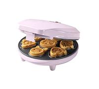 Bestron Waffle Maker con motivi di animali, piastra per Waffle mini biscotti a cialda, indicatoro luminso & rivestimento antiaderente, 700 watt, colore: rosa
