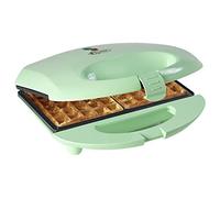 Bestron Waffle Maker, piastra per waffle a forma di belga, macchina per waffle con antiaderente & indicatoro luminso, collezione Sweet Dreams, 700 watt, colore: Verde