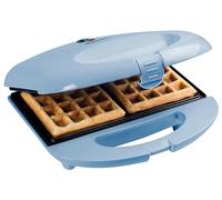 Bestron Waffle Maker, piastra per waffle a forma di belga, macchina per waffle con antiaderente & indicatoro luminso, collezione Sweet Dreams, 700 watt, colore: Blu