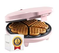 Bestron Waffle Maker, piastra per waffle a forma di cuore, macchina per waffle c