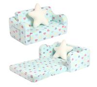 BestRoyal Divano per bambini extra largo, 2 in 1, morbido divano pieghevole con cuscino a stella, sedia convertibile per bambini e bambine