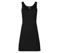 BestSale247 Abito da donna in viscosa di bambù, corto, circa 90 cm o lungo, circa 120 cm, con spalline larghe, Nero corto, L-XL