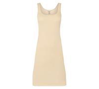 BestSale247 Abito da donna in viscosa di bambù, corto, circa 90 cm o lungo, circa 120 cm, con spalline larghe, Beige lungo, L-XL