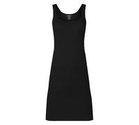 BestSale247 Abito da donna in viscosa di bambù, corto, circa 90 cm o lungo, circa 120 cm, con spalline larghe, Nero Lungo, L-XL