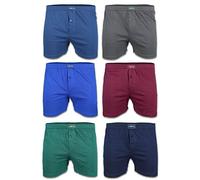 BestSale247 - Confezione da 6 boxer da uomo con apertura, in 100% cotone, taglie da M a 7XL Nero Navy Grigio. XXXXXXL