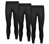 BestSale247 Long Johns, biancheria intima termica da uomo, in cotone, confezione da 3 pezzi, Confezione da 3 pezzi, nero, XL