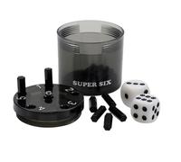 BestSaller 3013 Super SIX Gioco di dadi in plastica ABS, anche per il viaggio, 36 bastoncini e 2 cubi, nero