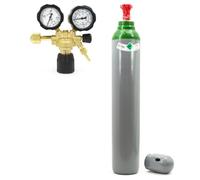 Bestschweissen.de Bombola di gas Argon da 10 litri con regolatore di pressione Argon - Bombola riempita da 200 bar + regolatore di pressione Ar/CO₂-10 Bestschweissen.de per saldatura TIG, MIG e MAG.